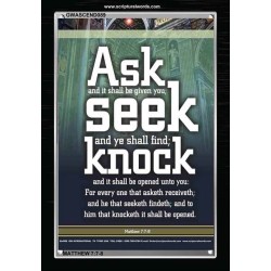ASK, SEEK AND KNOCK   Contemporary Christian Poster   (GWASCEND089)   