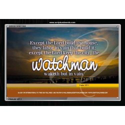 THE WATCHMAN WAKETH IN VAIN   Bible Verses Frame for Home Online   (GWASCEND1024)   