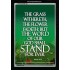 THE WORD OF GOD STAND FOREVER   Framed Scripture Art   (GWASCEND103)   "25x33"