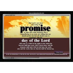 THE LORD IS NOT SLACK CONCERNING HIS PROMISES   Bible Verse Frame for Home Online   (GWASCEND1033)   