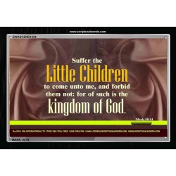 SUFFER THE LITTLE CHILDREN   Large Framed Scripture Wall Art   (GWASCEND1034)   