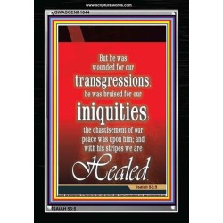 WOUNDED FOR OUR TRANSGRESSIONS   Acrylic Glass Framed Bible Verse   (GWASCEND1044)   