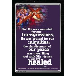 WOUNDED FOR OUR TRANSGRESSIONS   Inspiration Wall Art Frame   (GWASCEND1106)   