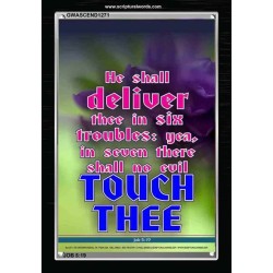 THERE SHALL NO EVIL TOUCH THEE   Scripture Wood Framed Signs   (GWASCEND1271)   