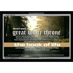 A GREAT WHITE THRONE   Inspirational Bible Verse Framed   (GWASCEND1515)   "33x25"