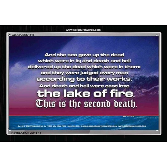 THE LAKE OF FIRE   Inspirational Bible Verse Frame   (GWASCEND1516)   