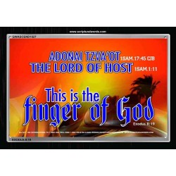 THIS IS THE FINGER OF GOD   Large Framed Scripture Wall Art   (GWASCEND1527)   