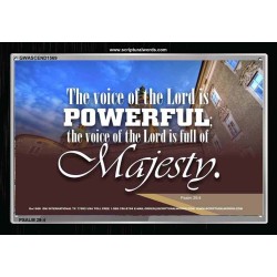 THE VOICE OF THE LORD IS POWERFUL   Encouraging Bible Verses Framed   (GWASCEND1569)   
