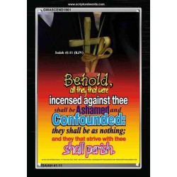 THEY THAT STRIVE WITH THEE SHALL PERISH   Contemporary Christian Art Acrylic Glass Frame   (GWASCEND1901)   