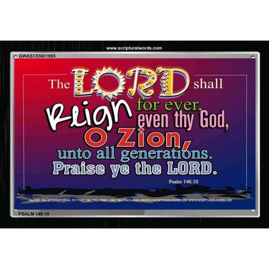 THE LORD SHALL REIGN   Bible Verse Wall Art   (GWASCEND1955)   