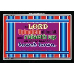 THE LORD UPHOLDETH ALL THAT FALL   Modern Christian Wall Dcor Frame   (GWASCEND2002)   
