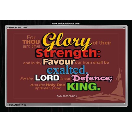THE LORD IS OUR DEFENCE   Scriptural Portrait Frame   (GWASCEND2018)   