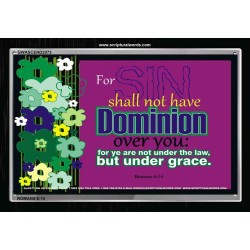 SIN SHALL NOT HAVE DOMINION   Portrait of Faith Wooden Framed   (GWASCEND2073)   
