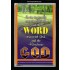 THE WORD WAS GOD   Inspirational Wall Art Wooden Frame   (GWASCEND252)   "25x33"