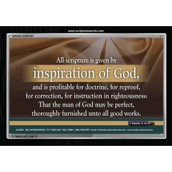 ALL SCRIPTURE IS GIVEN BY INSPIRATION OF GOD   Christian Quote Framed   (GWASCEND297)   