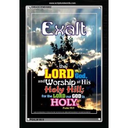 WORSHIP AT HIS HOLY HILL   Framed Bible Verse   (GWASCEND3052)   
