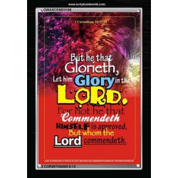 WHOM THE LORD COMMENDETH   Large Frame Scriptural Wall Art   (GWASCEND3190)   "25x33"