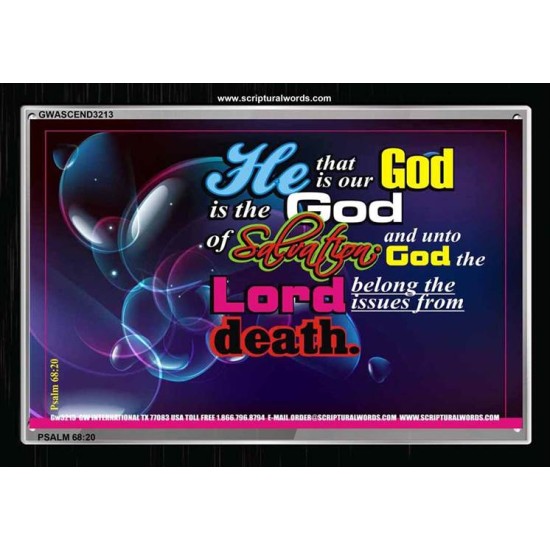 THE GOD OF SALVTION   Bible Verse Picture Frame Gift   (GWASCEND3213)   