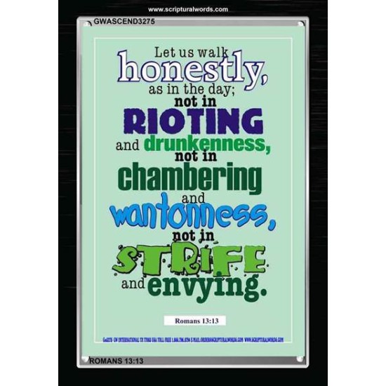 WALK HONESTLY   Christian Wall Dcor Frame   (GWASCEND3275)   