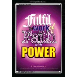 WITH POWER   Frame Bible Verses Online   (GWASCEND3422)   "25x33"