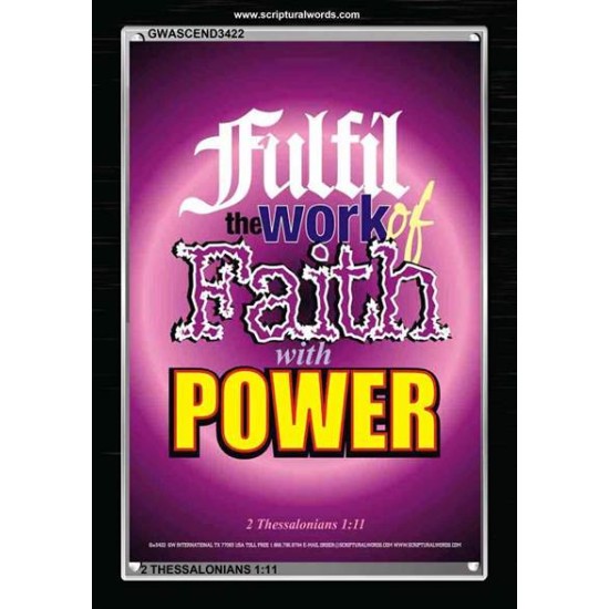 WITH POWER   Frame Bible Verses Online   (GWASCEND3422)   
