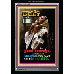 WAIT ON THE LORD   Encouraging Bible Verses Frame   (GWASCEND3483)   "25x33"