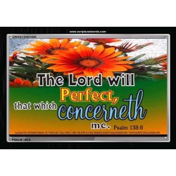 THE LORD WILL PERFECT   Framed Restroom Wall Decoration   (GWASCEND3528)   