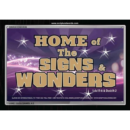 SIGNS AND WONDERS   Framed Bible Verse   (GWASCEND3536)   