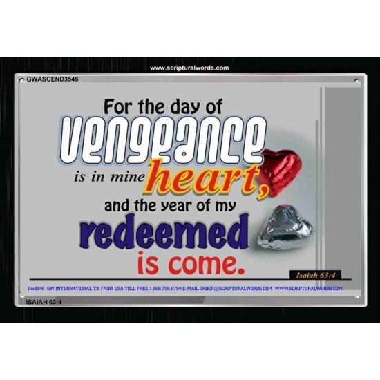 THE DAY OF VENGEANCE   Bible Verses Framed Art   (GWASCEND3546)   