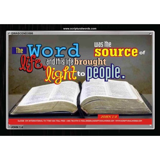 THE WORD   Bible Verses Frame for Home Online   (GWASCEND3586)   