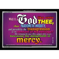 WHO IS LIKE UNTO THEE   Custom Frame Bible Verse   (GWASCEND3702)   