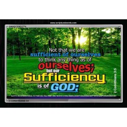 ALL SUFFICIENT GOD   Large Frame Scripture Wall Art   (GWASCEND3774)   