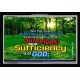 ALL SUFFICIENT GOD   Large Frame Scripture Wall Art   (GWASCEND3774)   