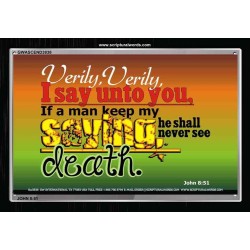 VERILY VERILY   Scripture Art Prints Framed   (GWASCEND3838)   "33x25"