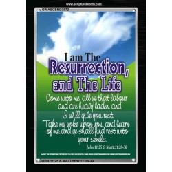THE RESURRECTION AND THE LIFE   Bible Verses Frame   (GWASCEND3872)   