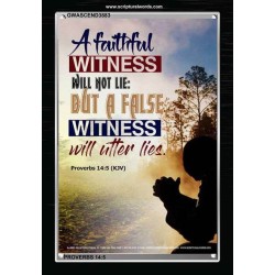 A FAITHFUL WITNESS   Encouraging Bible Verse Frame   (GWASCEND3883)   "25x33"