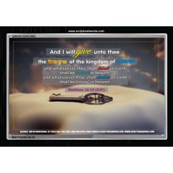 THE KEYS OF THE KINGDOM   Scripture Art Frame   (GWASCEND3902)   