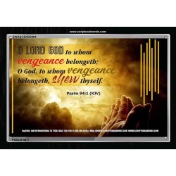 VENGEANCE BELONGS TO GOD   Acrylic Glass Frame Scripture Art   (GWASCEND3904)   