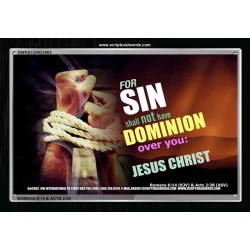 SIN SHALL NOT HAVE DOMINION   Frame Biblical Paintings   (GWASCEND3983)   