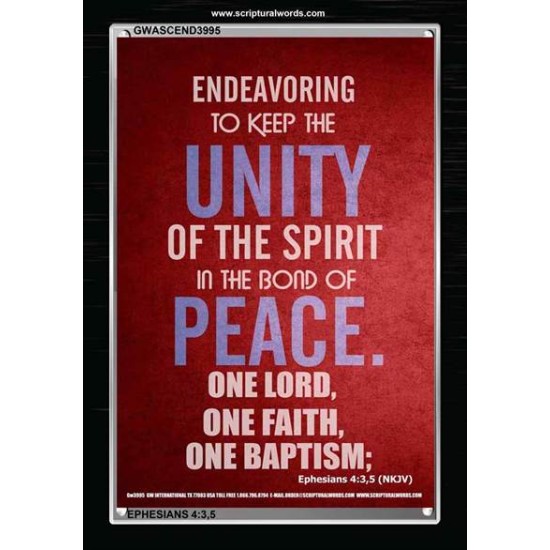 UNITY OF THE SPIRIT   Acrylic Glass Frame Scripture Art   (GWASCEND3995)   