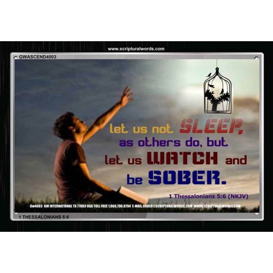 WATCH AND BE SOBER   Framed Office Wall Decoration   (GWASCEND4003)   