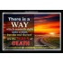 THE WAYS OF DEATH   Large Frame Scripture Wall Art   (GWASCEND4101)   "33x25"