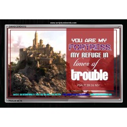 YOU ARE MY FORTRESS   Framed Bible Verses Online   (GWASCEND4312)   
