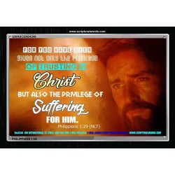 SUFFERING FOR HIM   Frame Scriptural Dcor   (GWASCEND4348)   