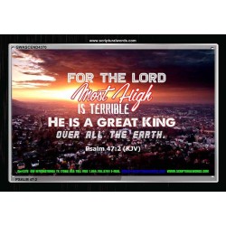 A GREAT KING   Christian Quotes Framed   (GWASCEND4370)   "33x25"