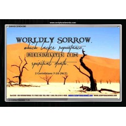 WORDLY SORROW   Custom Frame Scriptural ArtWork   (GWASCEND4390)   