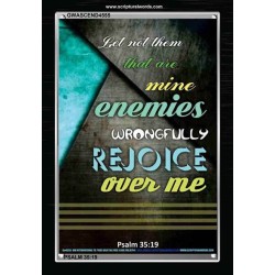 WRONGFULLY REJOICE OVER ME   Acrylic Glass Frame Scripture Art   (GWASCEND4555)   