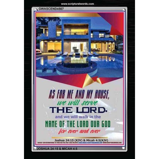 WE WILL SERVE THE LORD   Framed Bible Verses   (GWASCEND4567)   