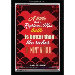 A RIGHTEOUS MAN   Bible Verses  Picture Frame Gift   (GWASCEND4785)   "25x33"