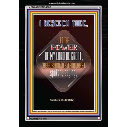 THE POWER OF MY LORD BE GREAT   Framed Bible Verse   (GWASCEND4862)   